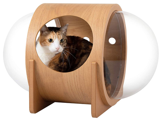 Warm And Cat Bed Capsule For Cat & Dog Made of  Wood