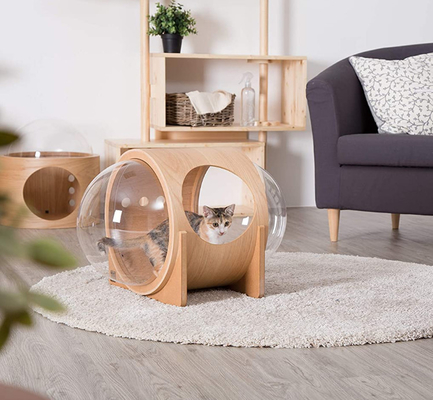 Warm And Cat Bed Capsule For Cat & Dog Made of  Wood