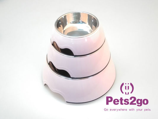 Rounded Shape 830g 1200ml Plastic Pet Feeder Bowls