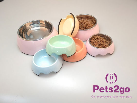 Rounded Shape 830g 1200ml Plastic Pet Feeder Bowls