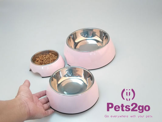 Rounded Shape 830g 1200ml Plastic Pet Feeder Bowls