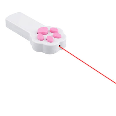 Paw Shaped 3 In 1 Interactive Red Laser Cat Toy With Lanyard